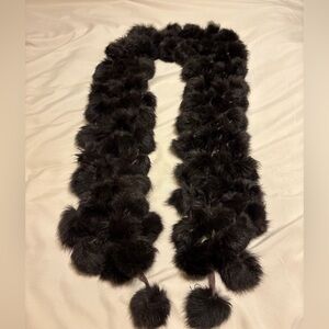 Elegant Black Fur Scarf